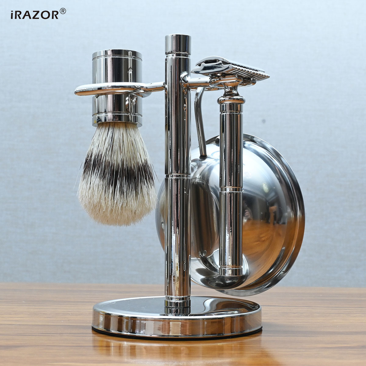 Mens Vintage Grooming Kit - iRAZOR Классическая винтажная безопасная бритва с
